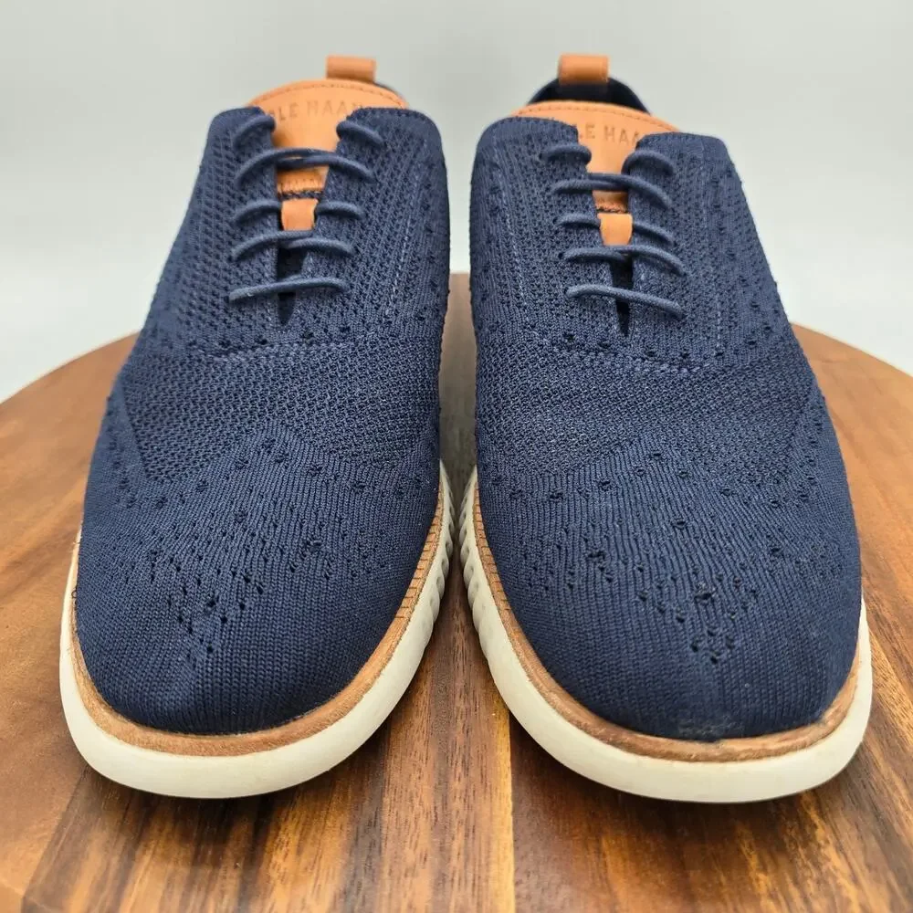 Cole Haan 2.Zerogrand Oxfords Mens 12 M Navy Stitchlite Wingtip Casual Shoes
